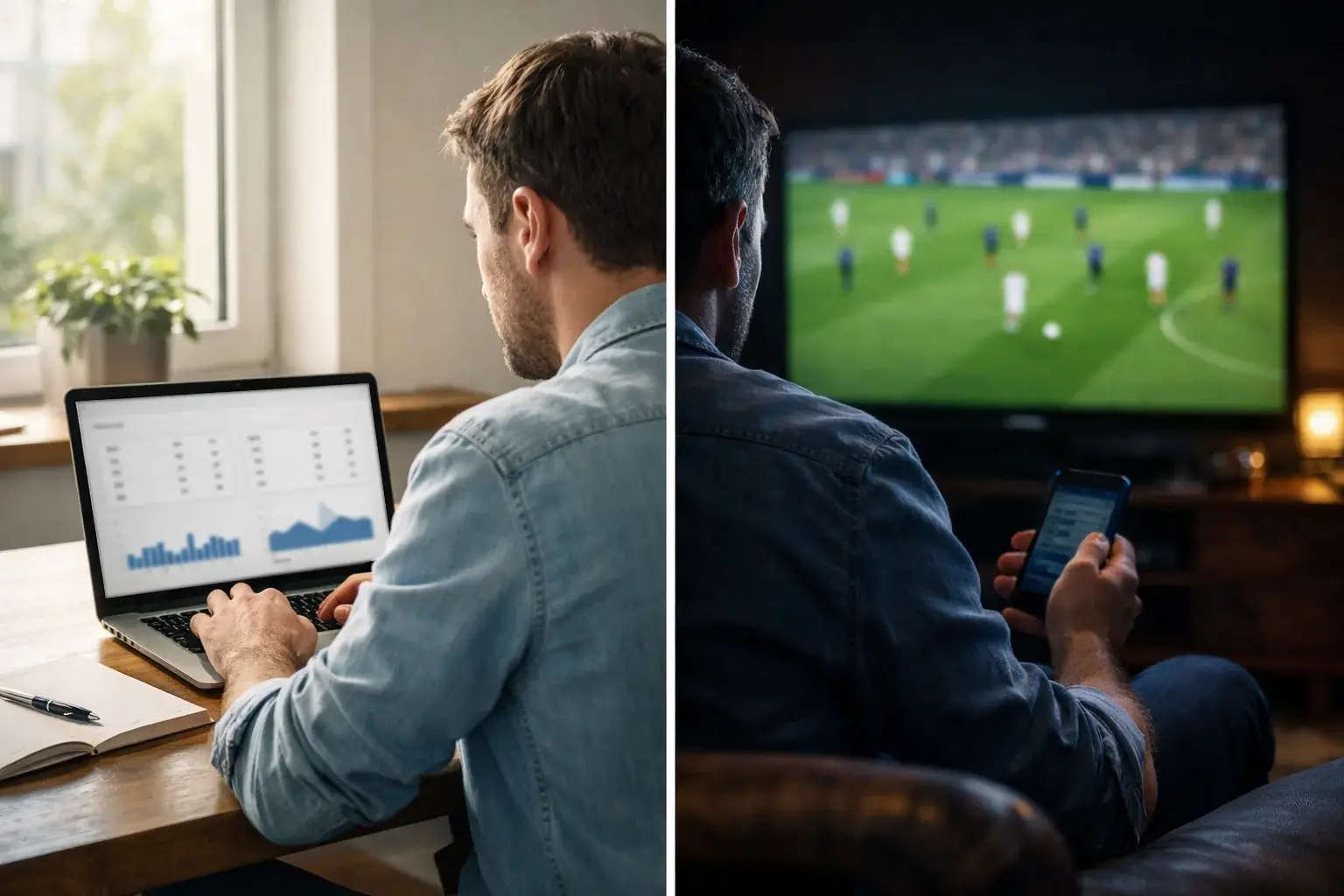 Comparaison paris combinés pré-match et live